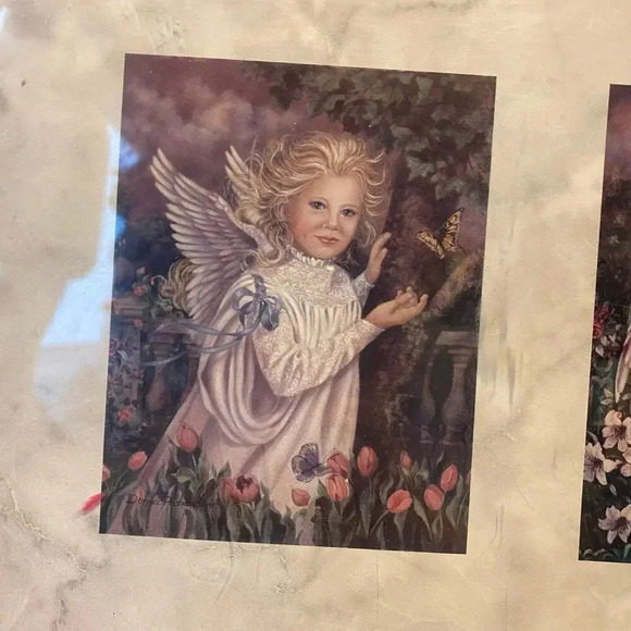 VTG Angel Girl Artwork Home Office Hanging Wall Decor Sing By Donna Richardson - Picture 6 of 8
